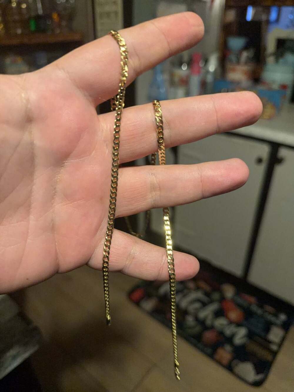 Gold filled Curb Link Chain Necklace 24 inch